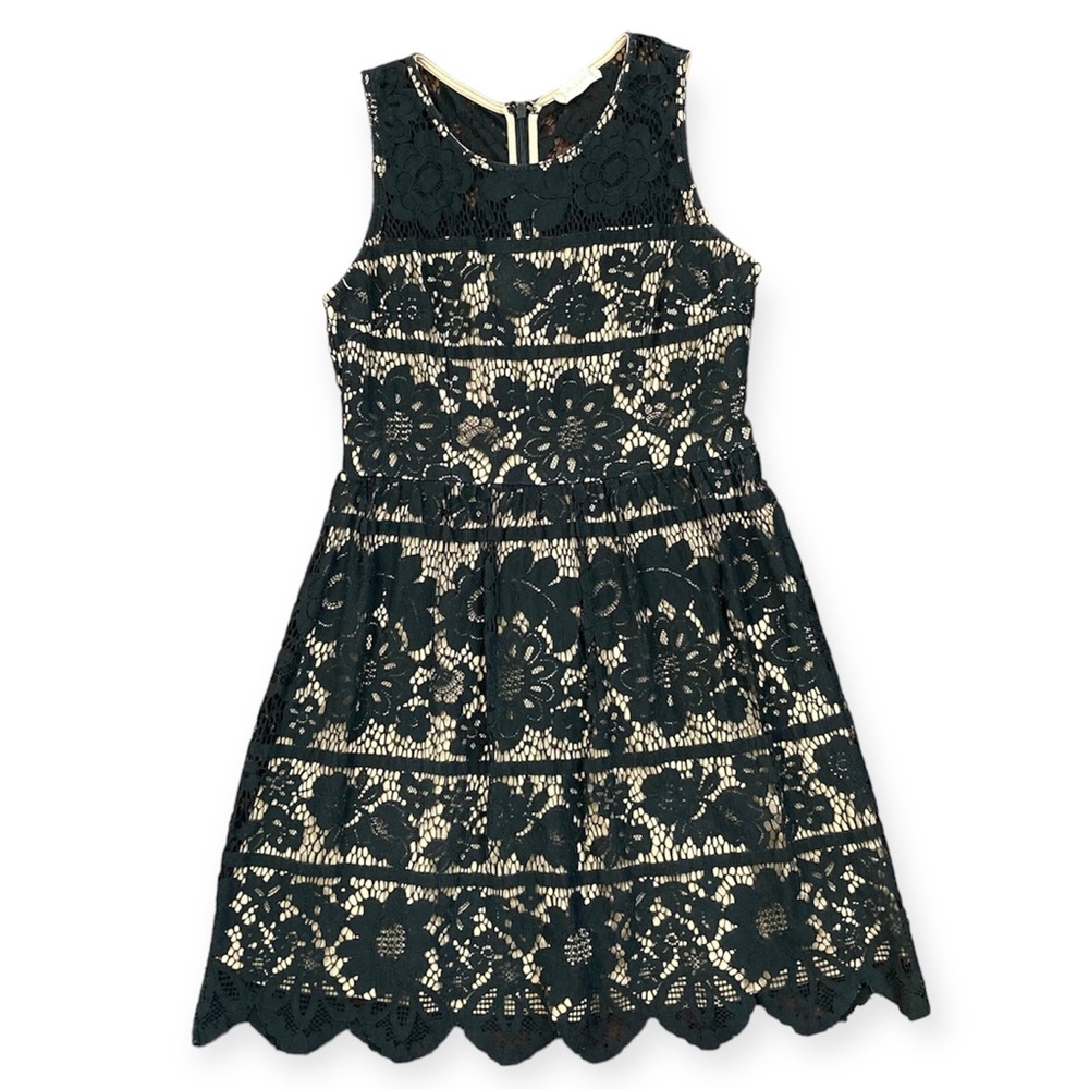 Altar’d State Lace Overlay Dress Women’s Medium Black Tan